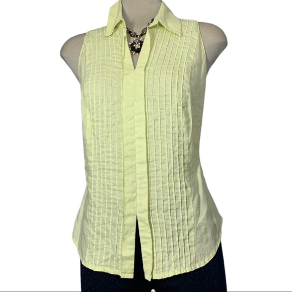Bianca  Nygard Clear Green Sleeveless Top Size 10 - Picture 1 of 8